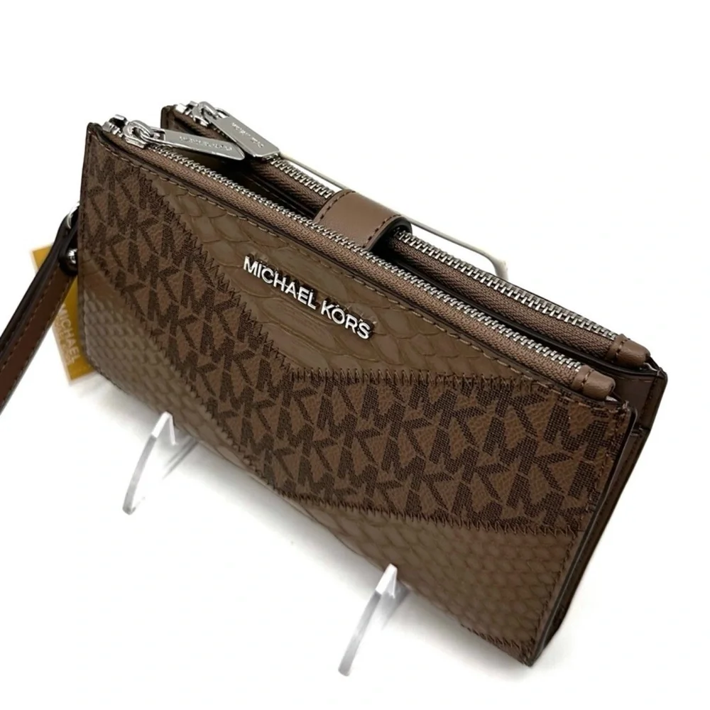 Michael Kors Large Double Zip Wallet Wristlet Dusk Multi